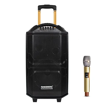 

12 Inch Super Big Speaker 200W Portable Bluetooth Subwoofer Outdoor Speaker Adjustable Bass Stereo Louderspeaker With Wheels