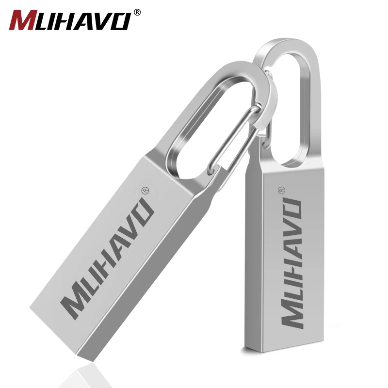 Металлическая usb флеш-карта 64 ГБ флеш-накопитель 128 водонепроницаемая Флешка 32 16 8