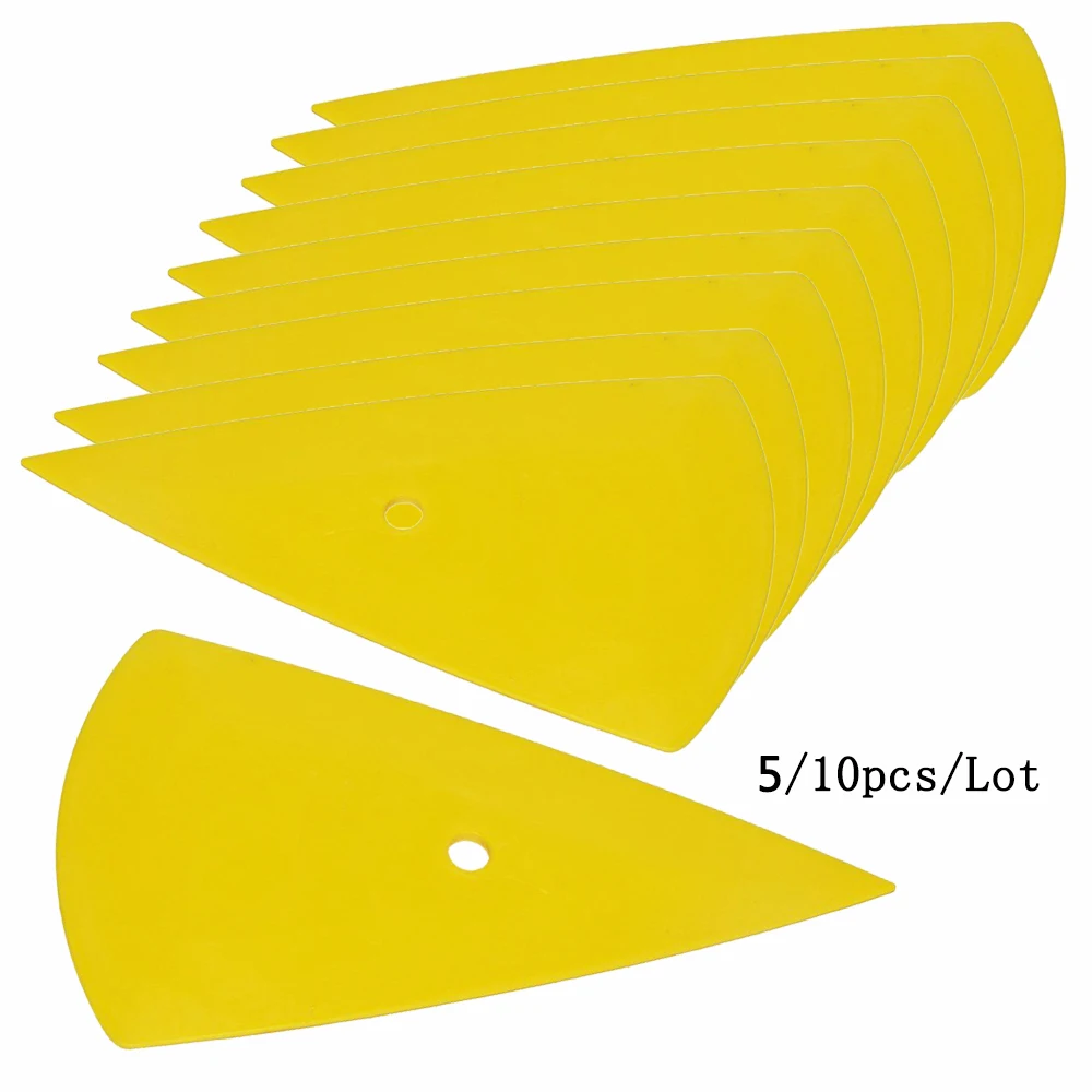 

EHDIS 5/10pcs Plastic Scraper Wrapping Car Tools Windshield House Water Wiper Triangle Squeegee Vinyl Film Sticker Remover Tool