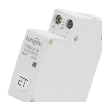

High Quality Switch Remote Control APP WiFi eWeLink Circuit Breaker 18mm Din Rail Main Work With Amazon Alexa Google Home