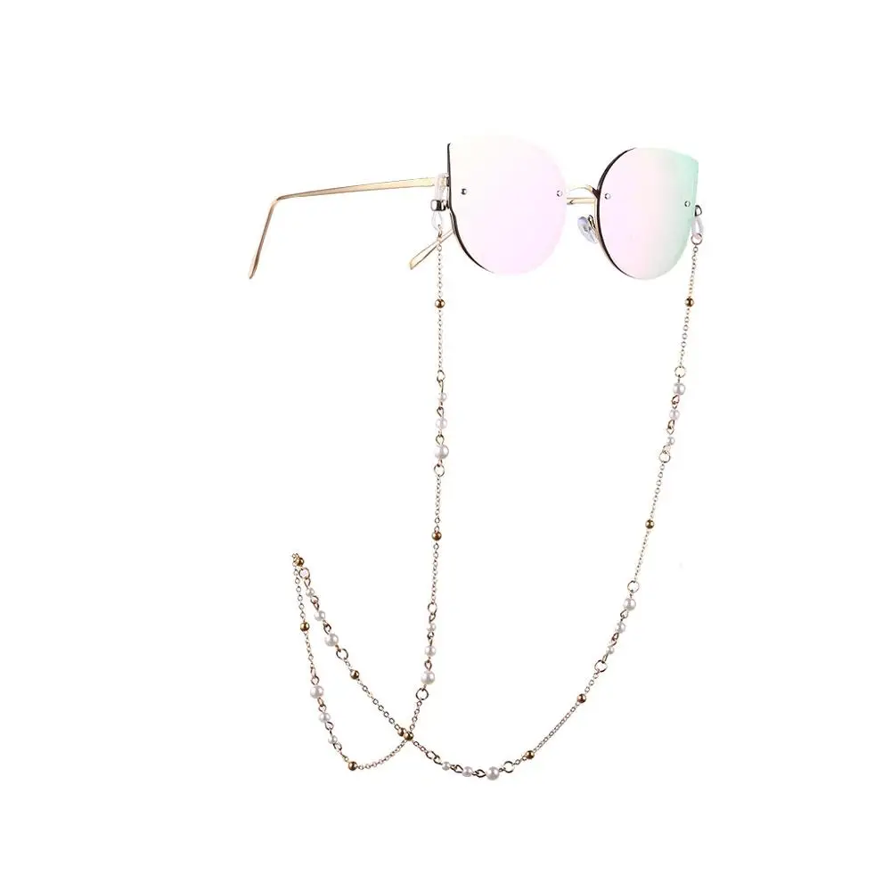 

Metal beads Imitation Pearl Manual Eyeglass Chain Lanyard Reading Glasses Chains Women Accessories Sunglasses Hold Straps Cords