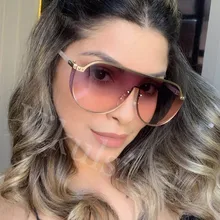 Новинка, модные женские солнцезащитные очки-авиаторы в стиле унисекс, Винтажные Солнцезащитные очки, брендовые дизайнерские солнцезащитные очки больших размеров для мужчин и женщин