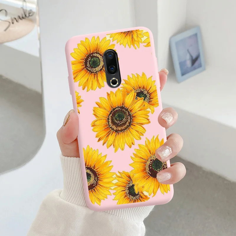 For Meizu 16 Protective Shell Silicone Soft Shell Phone Case Candy Color Case Fashion Silicone Color Chrysanthemum meizu phone case with stones Cases For Meizu