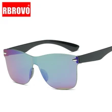 RBROVO, Модные прозрачные солнцезащитные очки, женские, цветные, Ретро стиль, без оправы, солнцезащитные очки, женские, винтажные, Роскошные, Брендовые очки