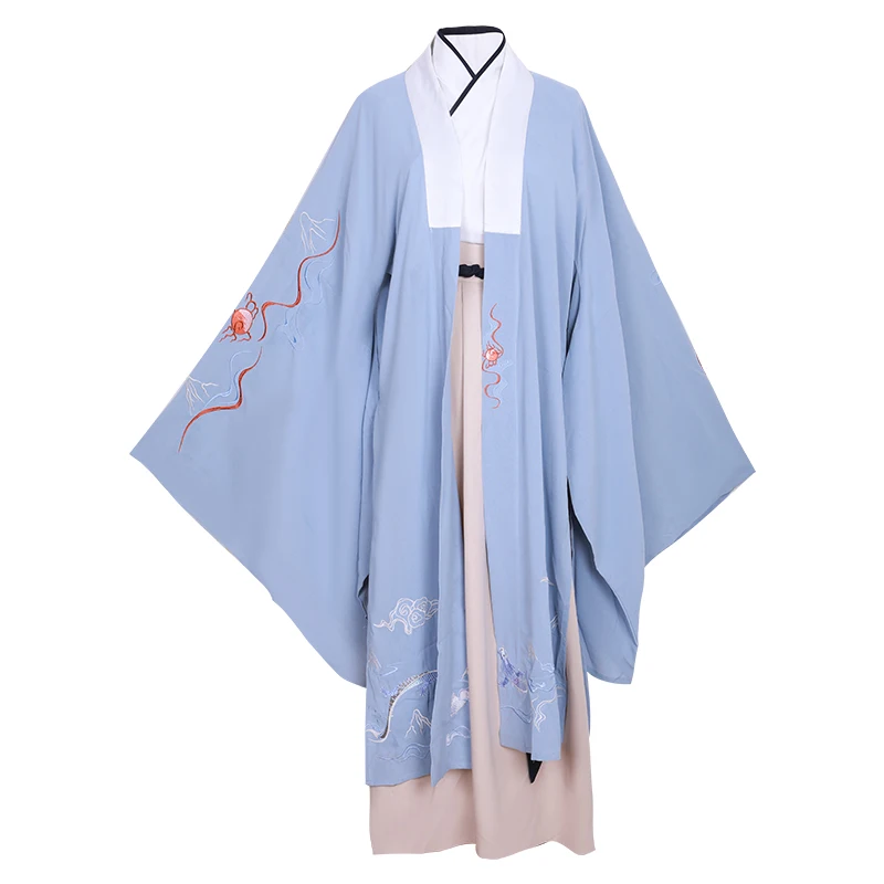 unisex hanfu costumes traditional tang dynasty suits chinese ancient swordsman cosplay clothing Plus Size Original Traditional Hanfu Men Chinese Ancient Swordsman Cosply Costume Oriental Ming Dynasty Stage Folk Clothing