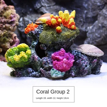 

Coral Colony Aquarium Plants Fish Tank Decoration Resin Simulation Ocean Plant Artificial Plant Tank Accessories Decoration