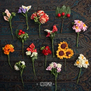 

Common Calla Sunflower Chrysanthemum Carnation Model Dried Flower Paper Flower Handmade DIY Materials Gift Box Small Flowers