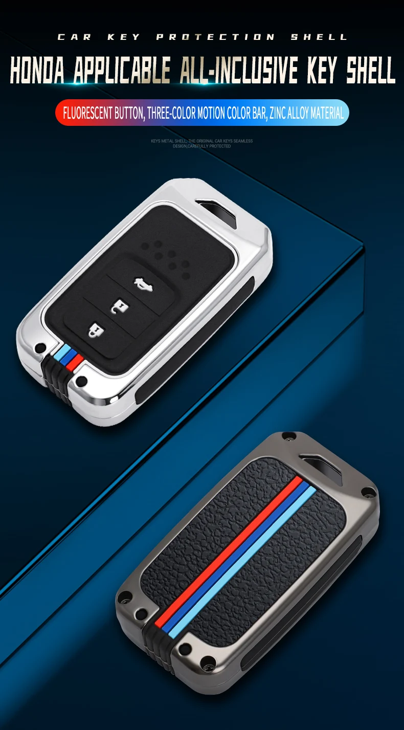 Fob chiave a distanza della copertura di caso dell'automobile in lega di zinco per la CR-V civica di Honda CRV Accord odissea città Vezel URV UR-V accessori della giada di Jazz - H8573807e8453468985689b4ef2eadc02o