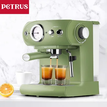

petrus PE3606 Espresso Machine Built-In Milk Frother 19Bar Pump System Coffee Makers 960W Coffee Machines 220-240v 50HZ