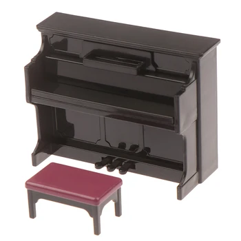 

1:12 Dollhouse Furniture Miniature Wooden Mini Grand Piano Kids Pretend Play Toy