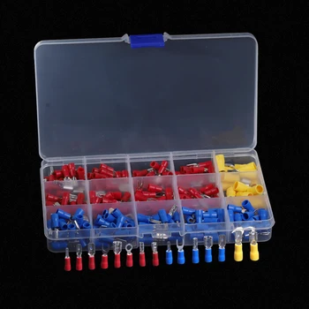

280Pcs Assorted Full Insulated Fork U-type Terminal Kit Spade Ring Crimp Connectors Electrical Wire Cable Connector Set
