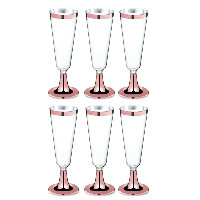 6 шт одноразовые пластиковые красные винные стеклянные бокалы для шампанского бокалы es Коктейльные Вечерние стаканчики для напитков на свадьбу рождественские чашки Западной кухни