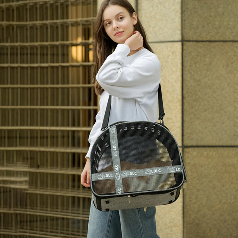 

Portable Pet Cat Carrier Bag Handbag Breathable Mesh Shoulder Bag for Small Dogs Cats Foldable Outdoor Travel Puppy Cat Bag