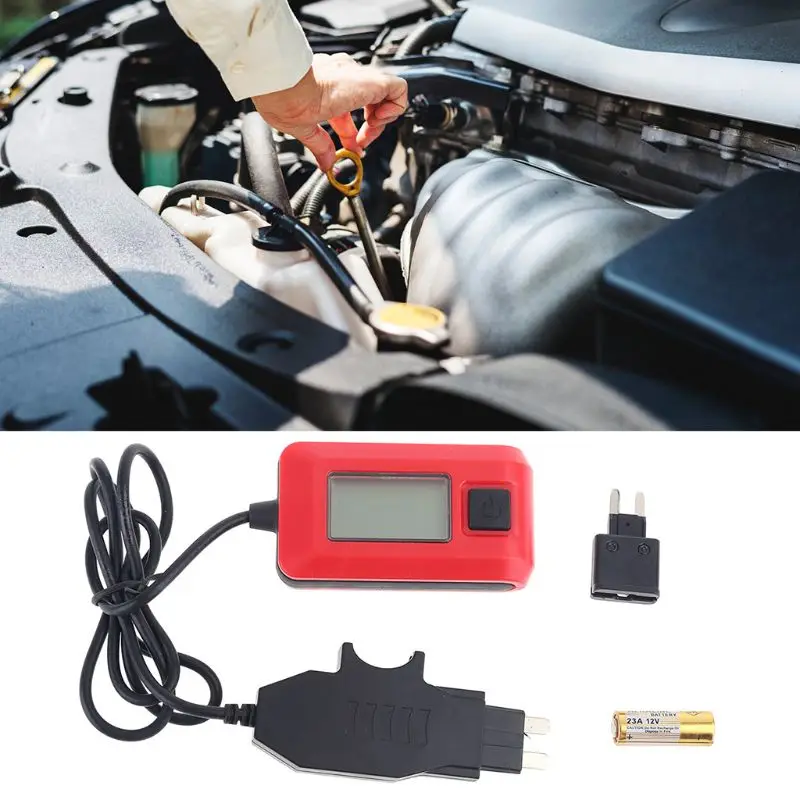 Detector de corriente eléctrica para coche AE150 12V 23A LCD, miniprobador de fusibles automáticos