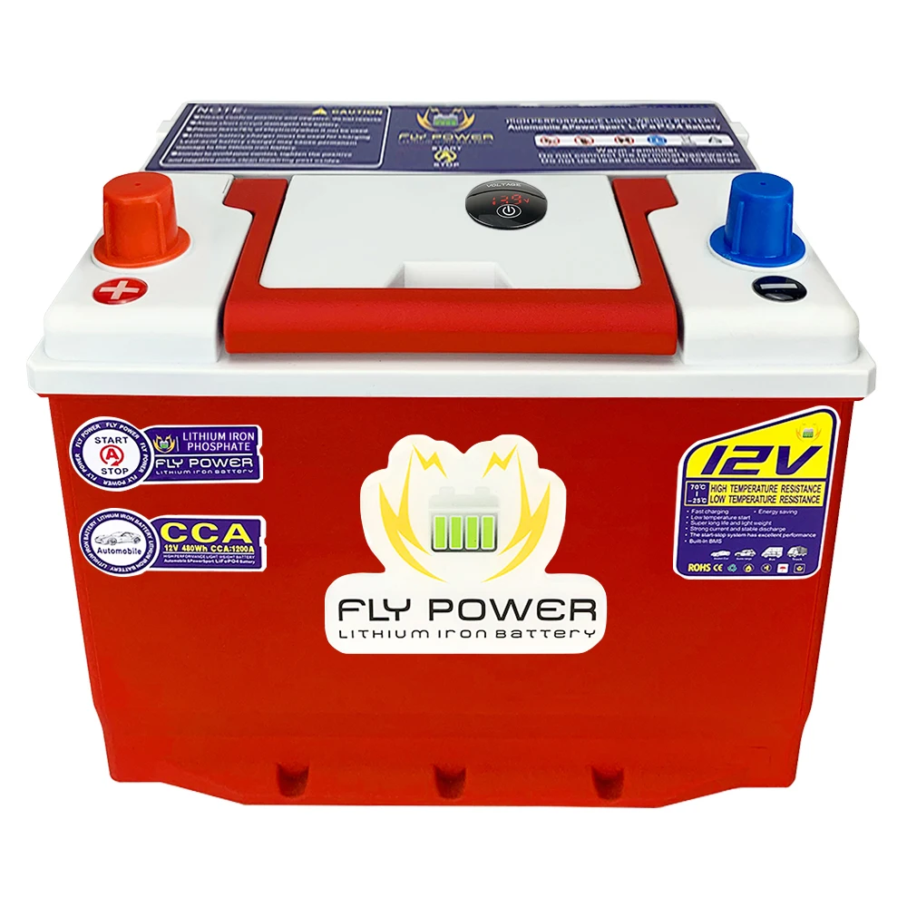 US $336.00 FLY40B19LR High Power Automobile LiFePO4 battery 12V 240Wh CCA680A With BMS Voltage Protection motor car lithium iron battery
