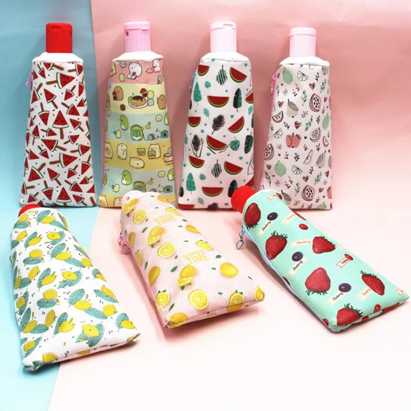 Милый пенал в форме зубной пасты чехол для карандаша Sumikko Gurashi лимонный на молнии