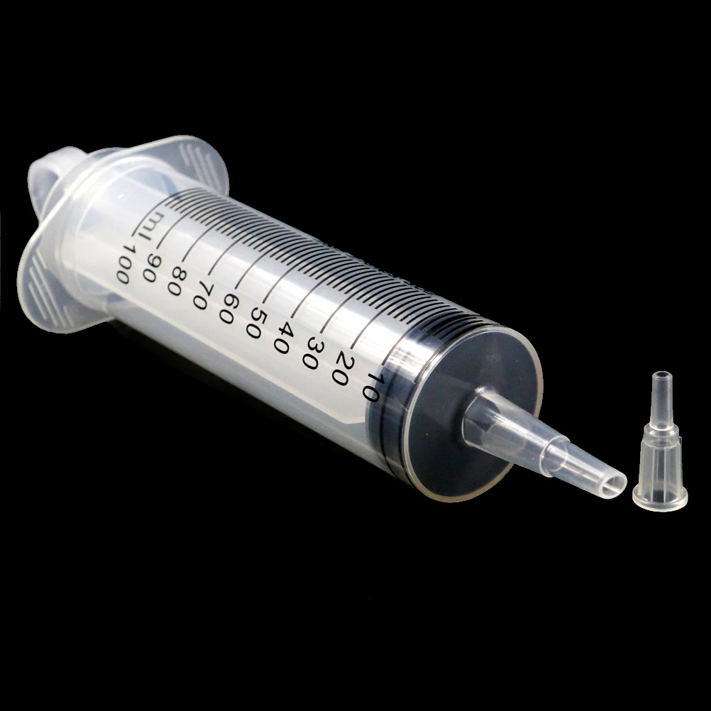 100ml Plastic Reusable Big Large Hydroponics Nutrient Sterile Health Measuring Syringe Tools Cat Feeding Accessories Hot