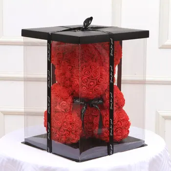 

Transparent Empty Gift Box for Artificial Teddy Bear Rose Flower Gifts Box Women Plush Bear Rabbit Gift Christmas gift