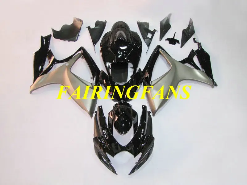 Инжекционный обтекатель для GSXR600 750 K6 06 07 GSXR 600 GSXR750 2006 2007 серебристо черный