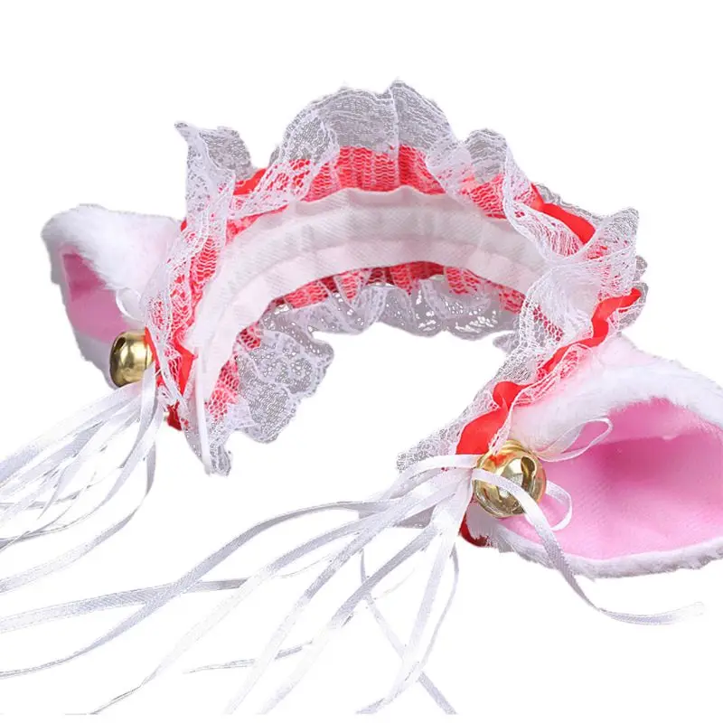 Cosplay&ware Women Ruffles Lace Headband Plush Cat Ears Ribbon Golden Bell Tassels Decor Lolita Cosplay Hair Hoop Lovely Pointed Fluffy -Zentai shop online H85743764485c4a32878c07f5b9cda5e2g.jpg