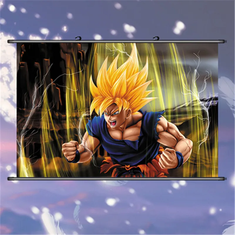 Dragon Ball Z Супер Saiyan Сон Гоку плакат Висячие картины экшн-фигуры спальни настенные художественные украшения X2907