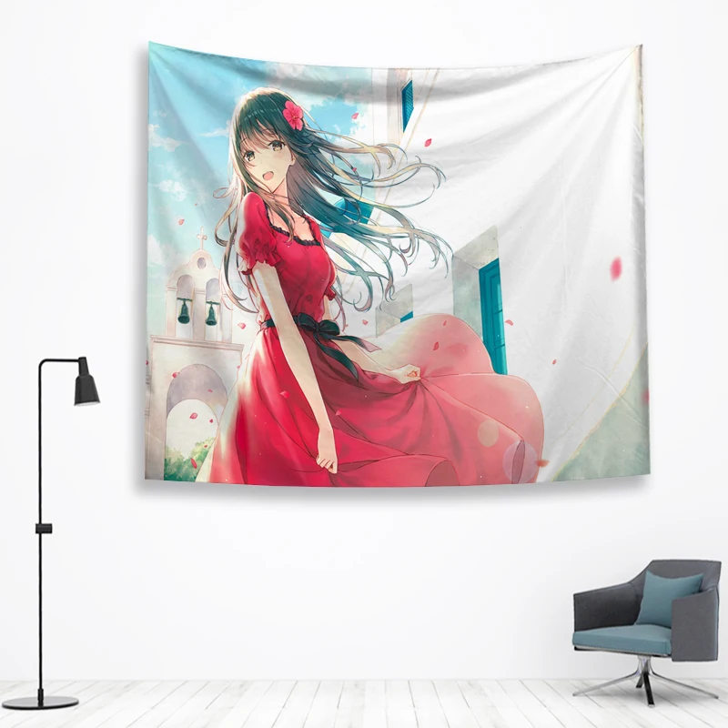 Мультфильм аниме стены Ttapestry висячие украшения богемный пляжный коврик дом Декор общежития МАНДАЛА ГОБЕЛЕН колдовство хиппи