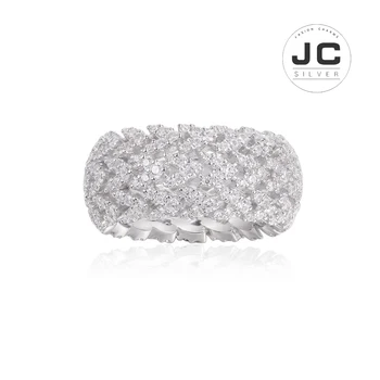 

New Fashion Charms Sterling Silver Original Copy Jewelry,Silver Large Couture Ring For Women With Mono Logo Zircon Gift Box