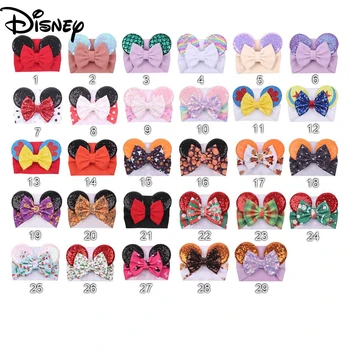 

Baby Girls Fashion Minnie Headband Baby Wide Headband Mickey Bow Hairband Christmas Halloween Children's Sequin Hair Accessories
