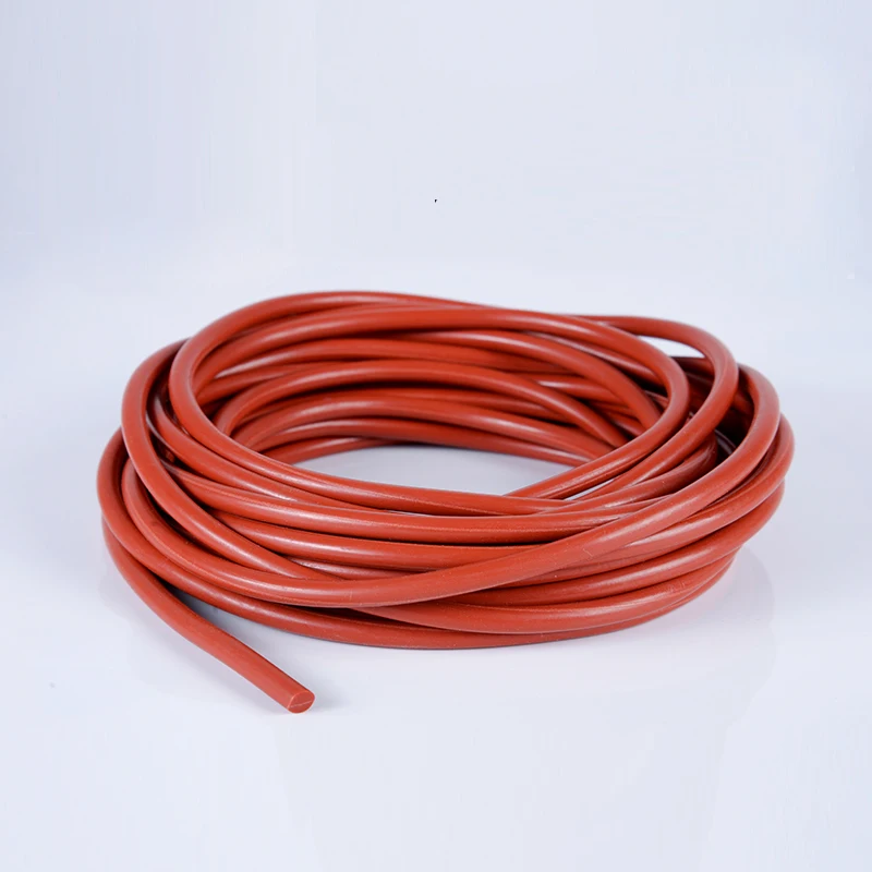 Diameter 1mm~20mm Red Solid Silicone Cord Silicone Rubber Gasket Trim Seal Strips O Ring High Temperature Waterproof sealing strip rubber seal strip silicone seal strip