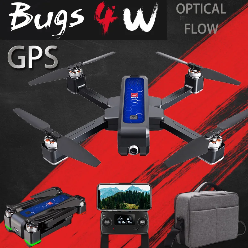 Бесщеточный складной Радиоуправляемый Дрон B4W с GPS Wi Fi Fpv камерой 4K оптическим