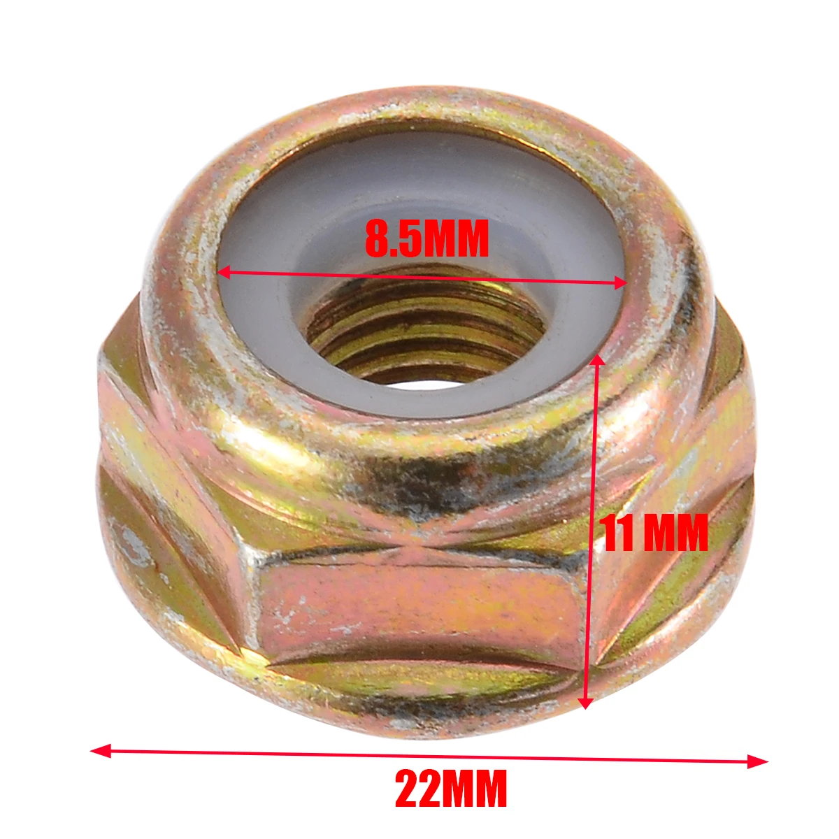1Pcs 22mm x 11mm M10x1.25 LH Thread Blade Nut For  Various Brush Cutter Strimmer Trimmer Tool parts