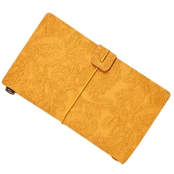 Bloc notes rétro Portable, carnet d'écriture avec gaufrage délicat, carnet de journal intime 