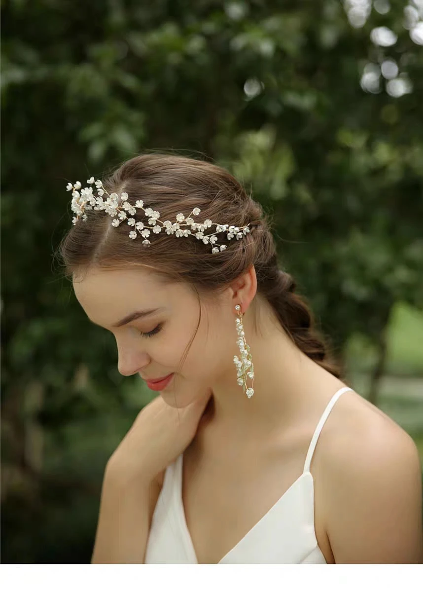 Beach Wedding Hair Vine Crown Handmade 