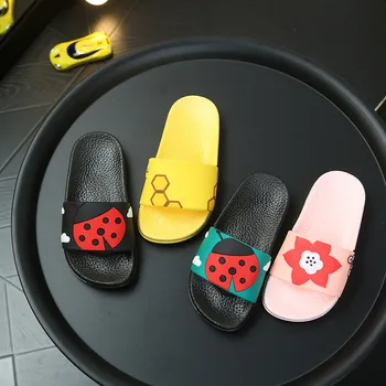 

2020 Children Slippers Boys Girl Home Slippers Kids Summer Cute Insect Bathroom Flip Flop Outdoor Flower Sandals Non-slip Shoes