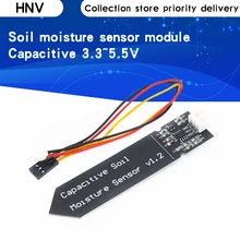 Pojemnościowy czujnik wilgotności gleby moduł niełatwy do korozji szeroki przewód napięciowy 3.3 ~ 5.5V odporny na korozję W/ Gravity for Arduino