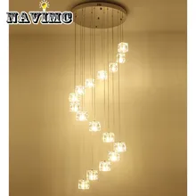 Современный элегантный спиральный подвесной лед светодиодный многоступенчатая Люстра для лобби отеля гостиной освещения