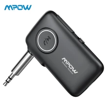Mpow Bluetooth приемник 3,5 мм AAC Bluetooth адаптер громкой связи с 15H время воспроизведения для наушников динамик аудио AUX автомобиля