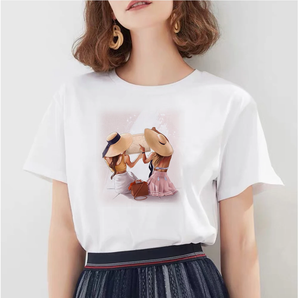 

Women's Clothing 2020 Summer Thin Section T-shirt Harajuku T-shirt with Printed Letters Leisure Streetwear T-shirt Travel Sweet
