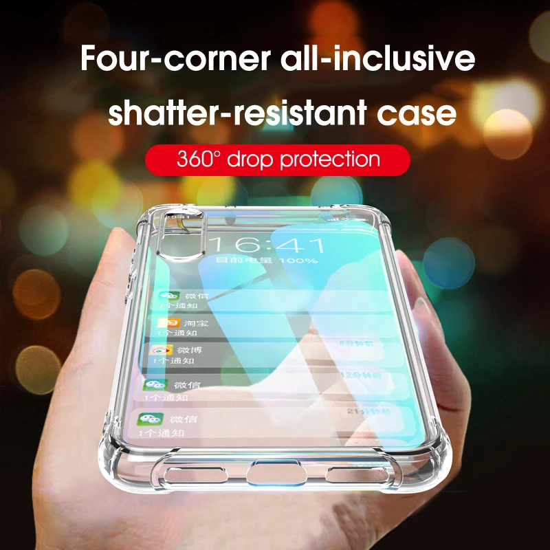 

Shockproof Case For Huawei Mate 30 Pro Case Transparent Soft TPU Phone Case For P20 P30 Mate 20 30 Pro Lite Honor 8X Cover Coque