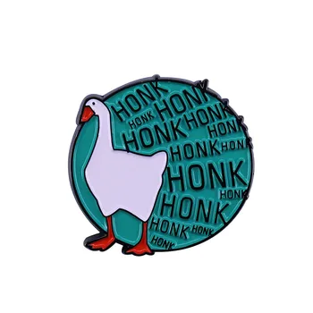 

Continue your goose crime spree with this HONK enamel pin!