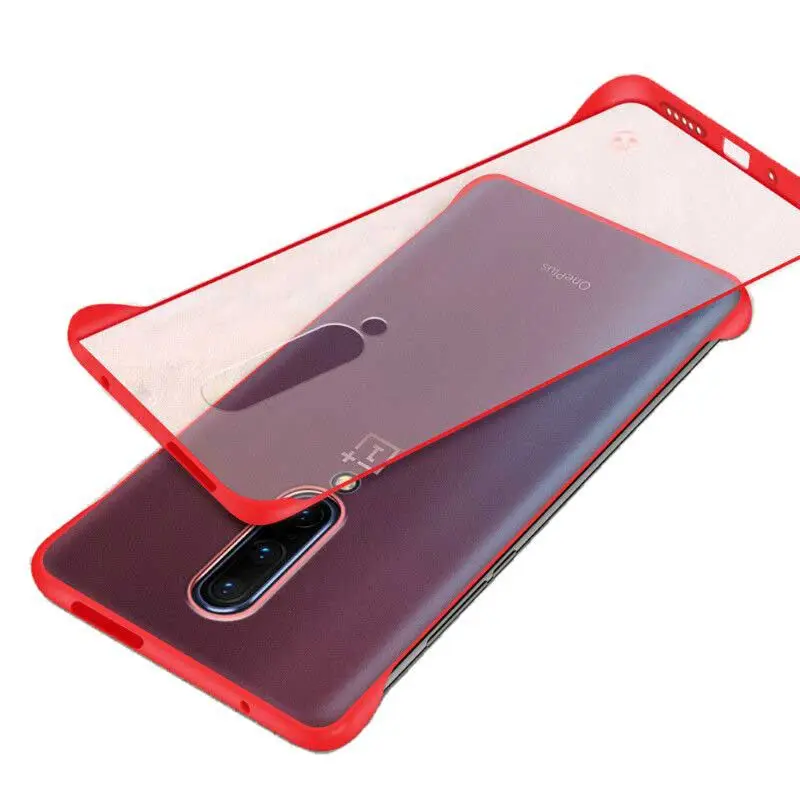 Бескаркасный чехол для Oneplus 7 Pro чехол Ультратонкий матовый PC ударопрочный чехол для One plus 7 Oneplus 7Pro чехол - Цвет: Красный