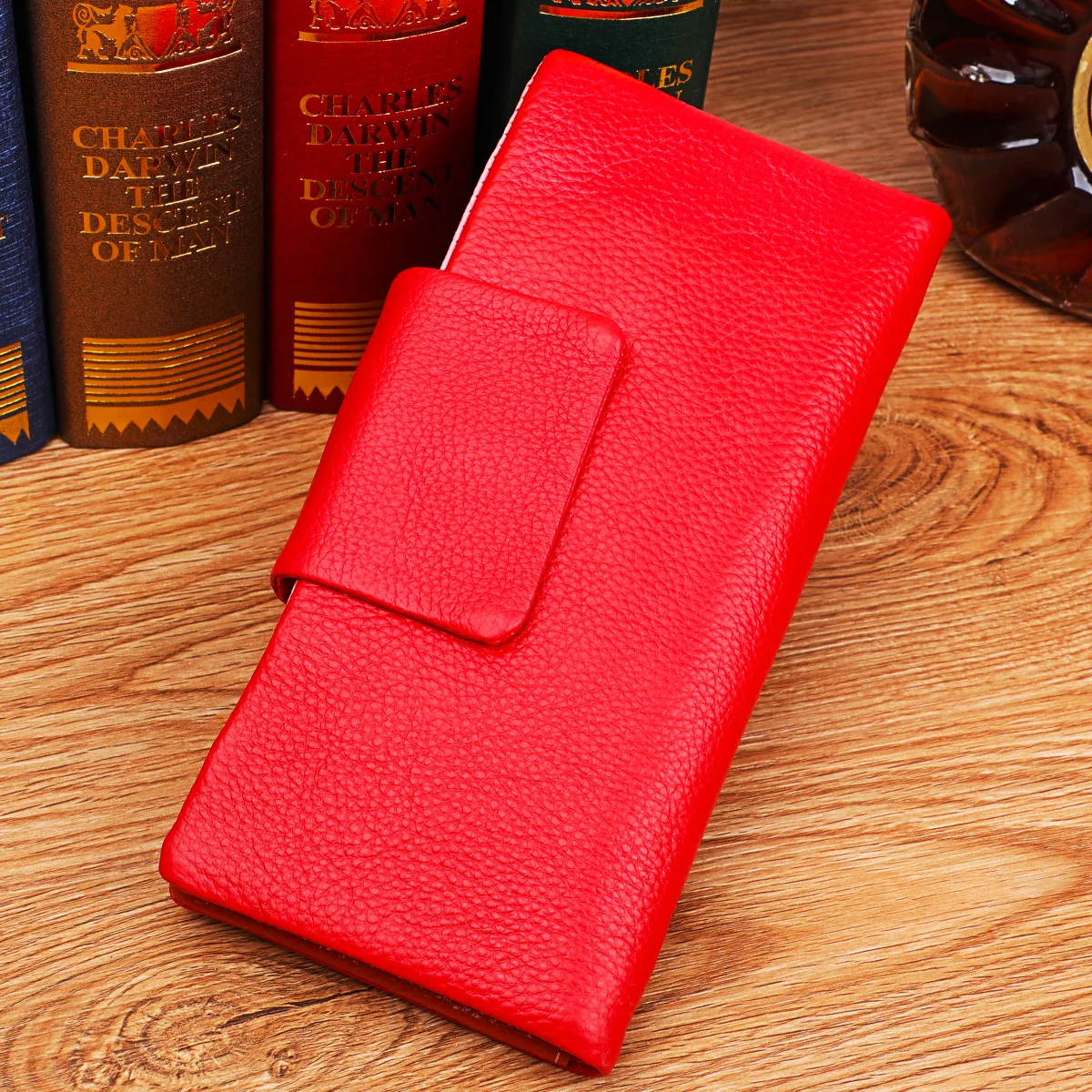 Fashion Long Women's Wallets European and American Leisure Color Women's Wallets Multi-card Wallet - Цвет: red