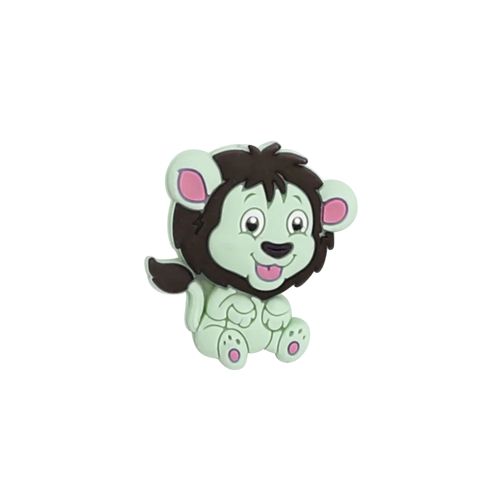 TYRY. HU 5 шт./лот пищевого качества мультфильм Силиконовые Бусины милый медведь лев кошка форма для соски зажимы DIY Детские Прорезыватели зубов игрушки, не содержащие БИСФЕНОЛ - Цвет: TYT042-03