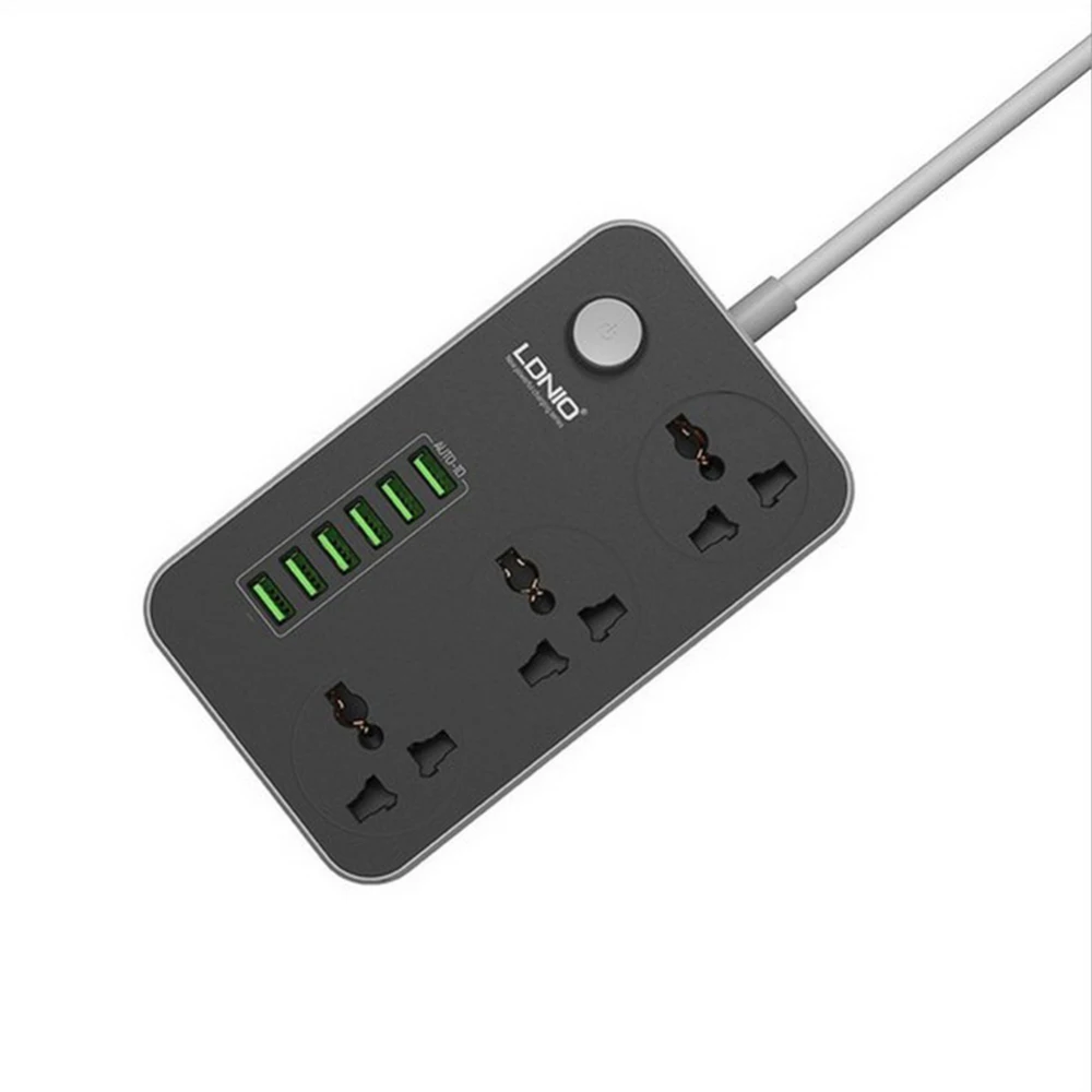 3 розетки 6 USB-портов быстрое зарядное устройство Сетевая розетка электрическая USB