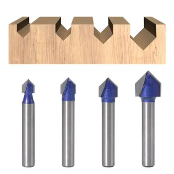 

6mm Shank 90 Degree V Groove Router Bit 1/4" 5/16" 3/8" 1/2" Engraving Cutter