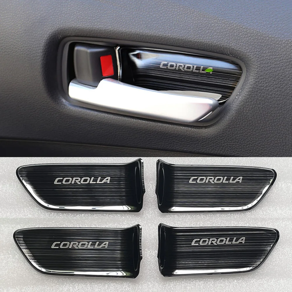Наклейки из нержавеющей стали на внутреннюю дверную ручку для TOYOTA COROLLA 2019 2020 2021
