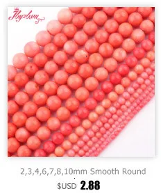 2,3, 4,6, 7,8, 10 мм Гладкие Круглые бусины розовый коралл натуральный камень бусины для DIY Ожерелье Браслеты ювелирных изделий 1"