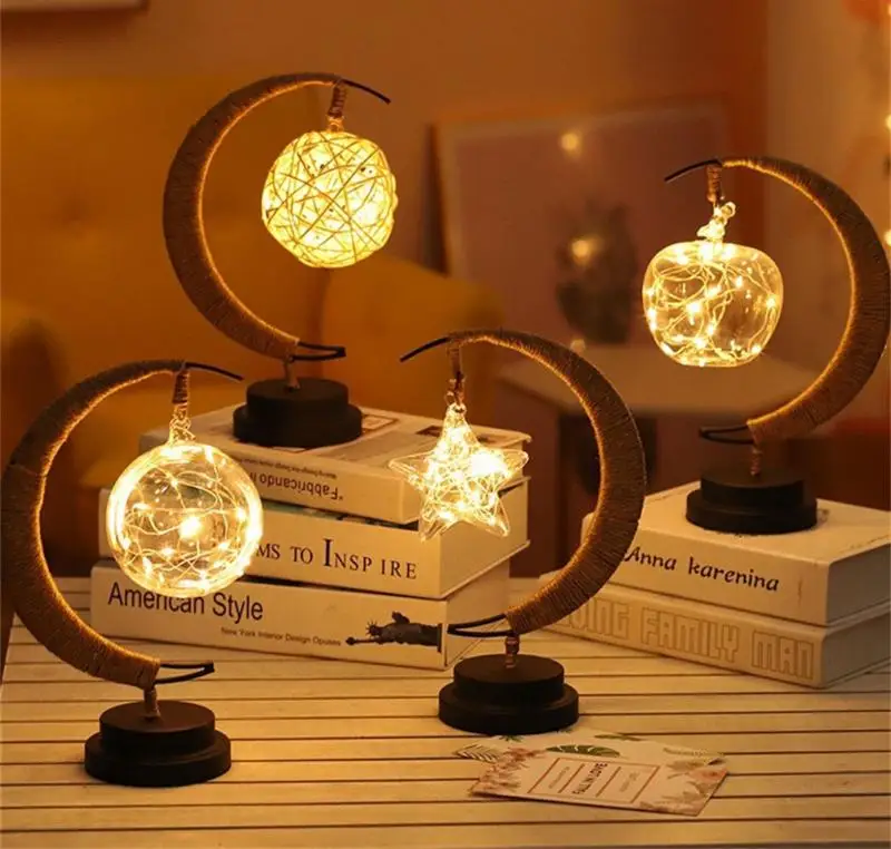 

Led Star/Ball Night Lights Christmas Decor Lamps As Gifts Fairy String Lights For Party Indoor Room Ramadan Decoration Lamp