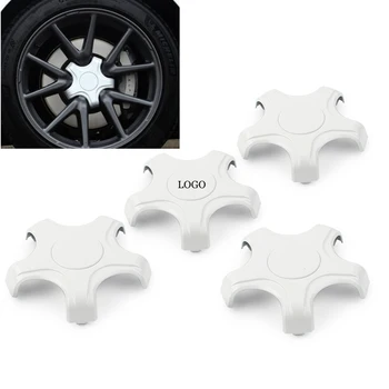 

ABS Wheel Center Hub Cap Hubcap w/ Logo 4Pcs/Set For 2017 2018 2019 Tesla Model 3 Car Styling Accessories
