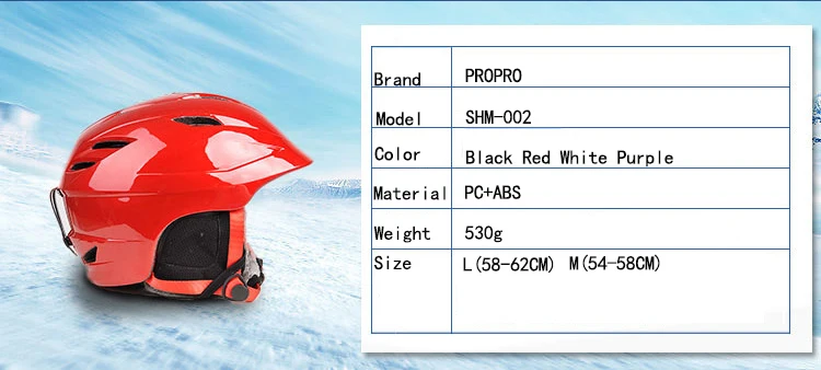 PROPRO лыжный шлем ABS интегрированный литой лыжный шлем для взрослых дышащий шлем для сноуборда мужской женский скейтборд шлем